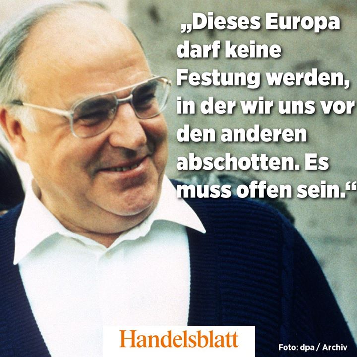 Dieses Zitat von #HelmutKohl stammt aus einer Rede vom 15. Dezember 1991. Der #Altkanzler ist heute im Alter von 87 Jahren gestorben.