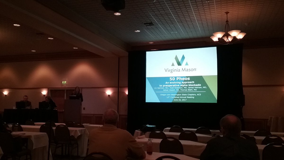 #WAORACS <a href="/AmCollSurgeons/">American College of Surgeons</a> #endocrinesurgery presentation by @VirginiaMason #surgeryresident Liv Harmon: prazosin use for 50 pheos
