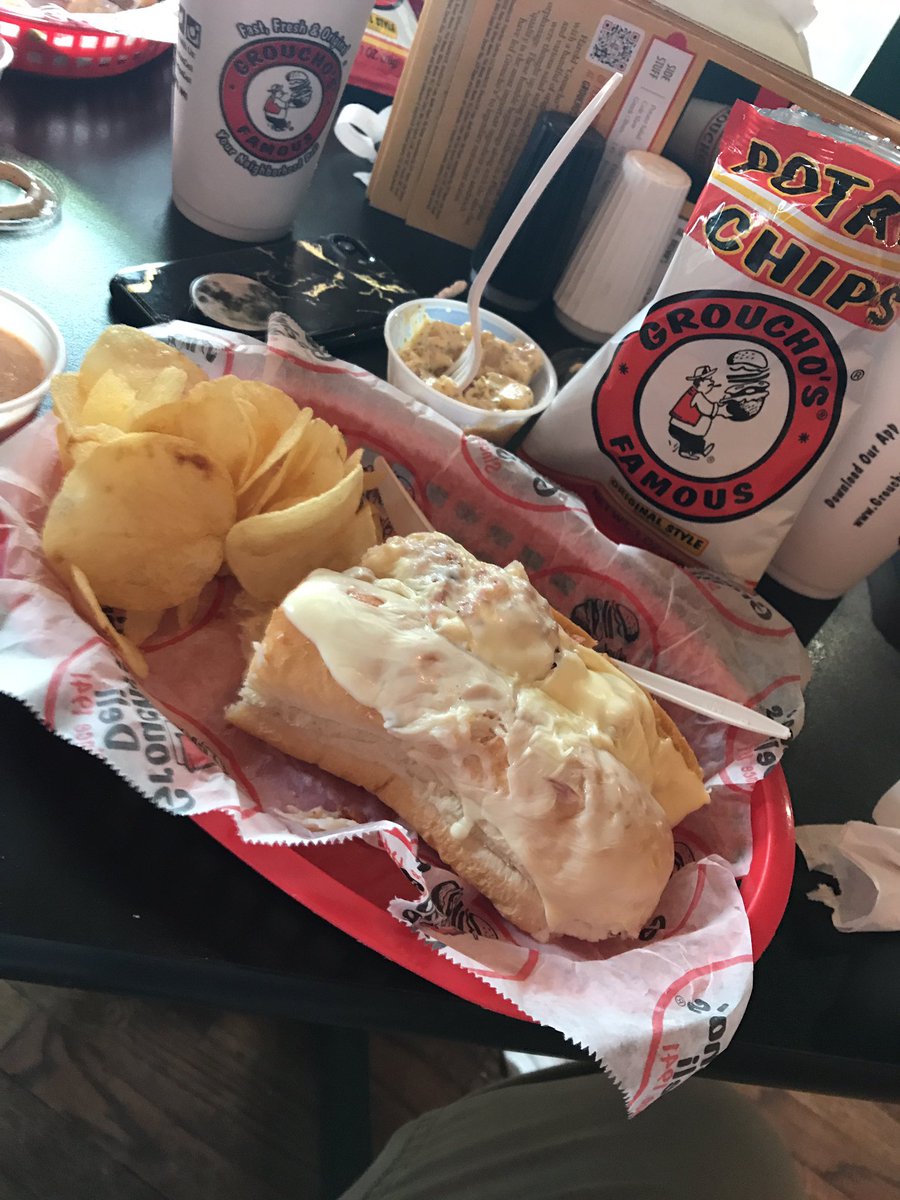 RobJob76's tweet photo. It's been way to long @GrouchosDeli first time eating at the one in #YeahThatGreenville #ColaNative @CurtisNothing https://t.co/s3CWaU5ouQ