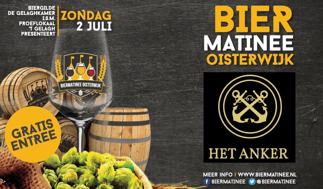 De 19e deelnemer aan het Biermatinee: Brouwerij Het Anker! (<a href="/BreweryHetAnker/">Brouwerij Het Anker</a>) #Biermatinee #Oisterwijk