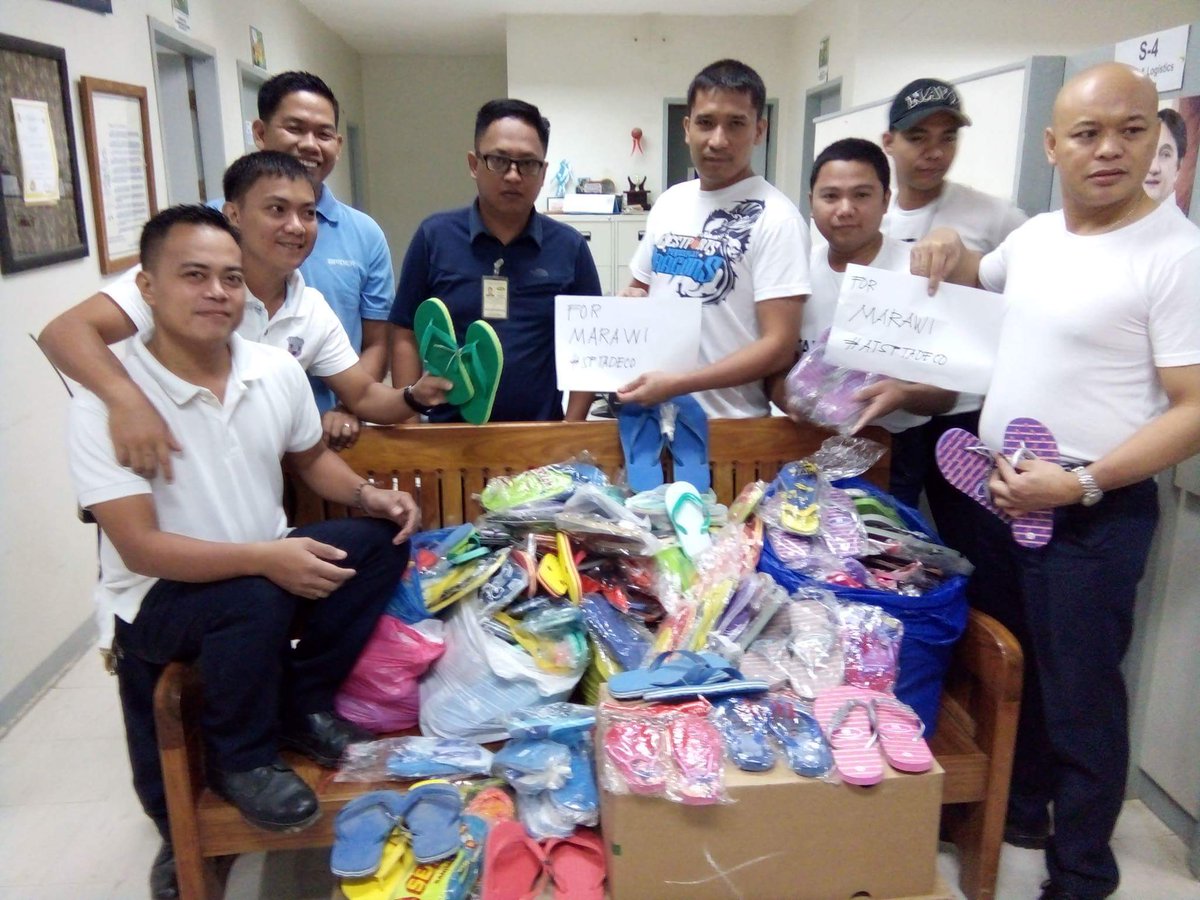 tadecokobai's tweet photo. Slippers for Marawi. Daghang Salamat mga Sir.
#OneforMARAWI
#TADECOkoBai
#OneforTADECO https://t.co/taZOLXdmvy
