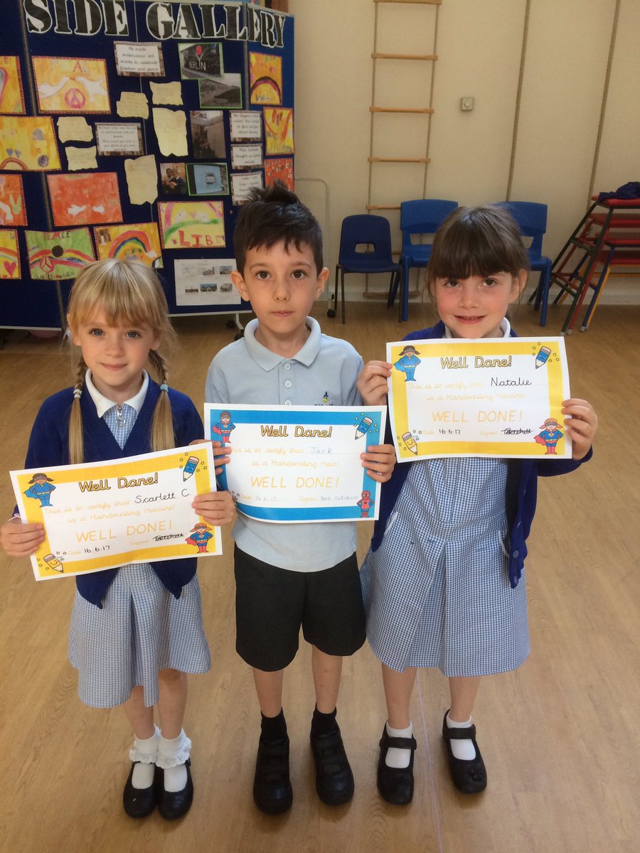 MissEvans11's tweet photo. @coneyhillschool Congratulations to our 'Handwriting Hero and Heroines'. Keep up the excellent work! https://t.co/7rEwDv51Zz
