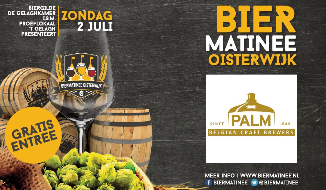 De 20e deelnemer aan het Biermatinee: Palm Breweries (<a href="/palmbelgie/">PALM</a>) #Biermatinee #Oisterwijk