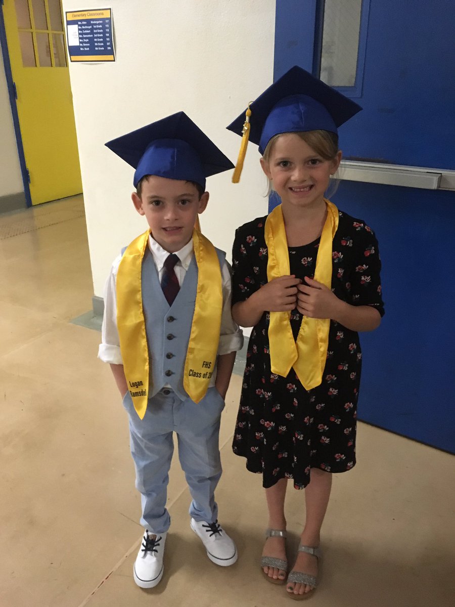 Two members of our class of 2029! Big graduation day this week for our K class at FHS.