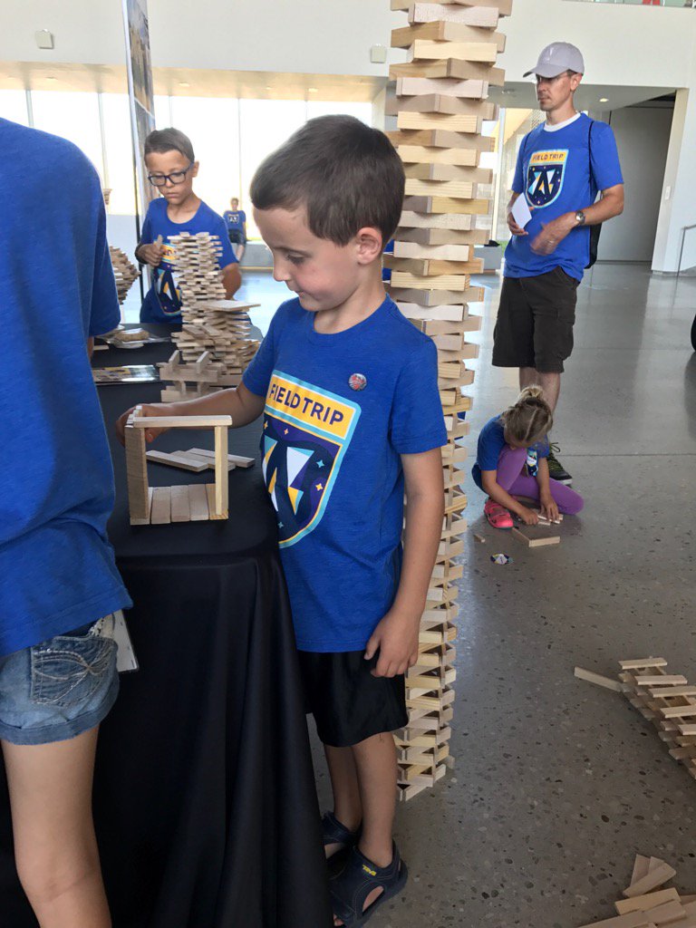 ncfarner's tweet image. #adobelife how long will it take to knock over the tower behind Will?