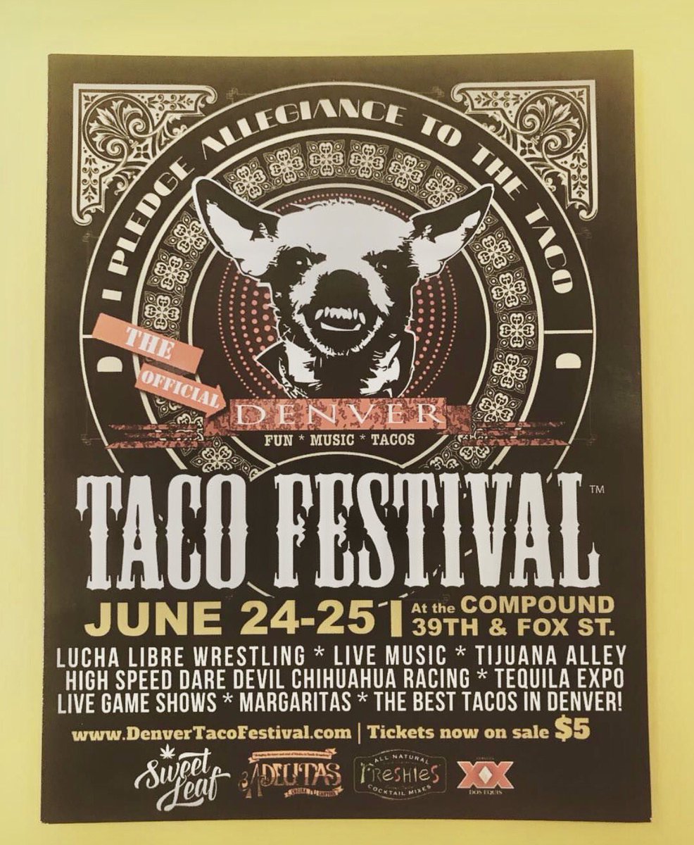 Come out to The Denver Taco Festival  June 24-25 for Fun, Music, and Tacos!