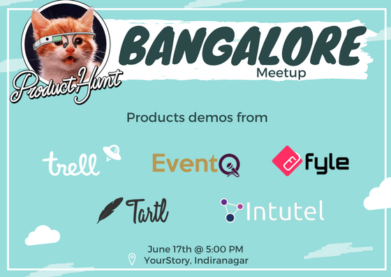 rajbtw's tweet photo. Complete list of products giving demos for tomorrow's @ProductHunt meetup. Are you excited? #ProductHuntBLR https://t.co/lQDlGCyHtF
