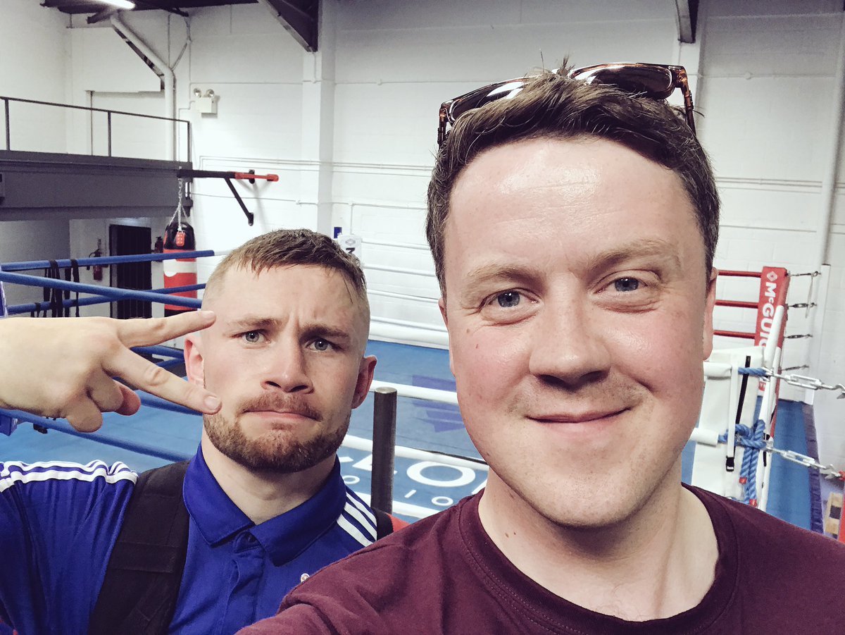 SuitorBrothers's tweet photo. Fantastic experience Behind the scenes with @RealCFrampton @JoshTaylorBoxer some spot @McGuigans_Gym @ClonesCyclone thanks for having me! https://t.co/lWlvuUlnAh