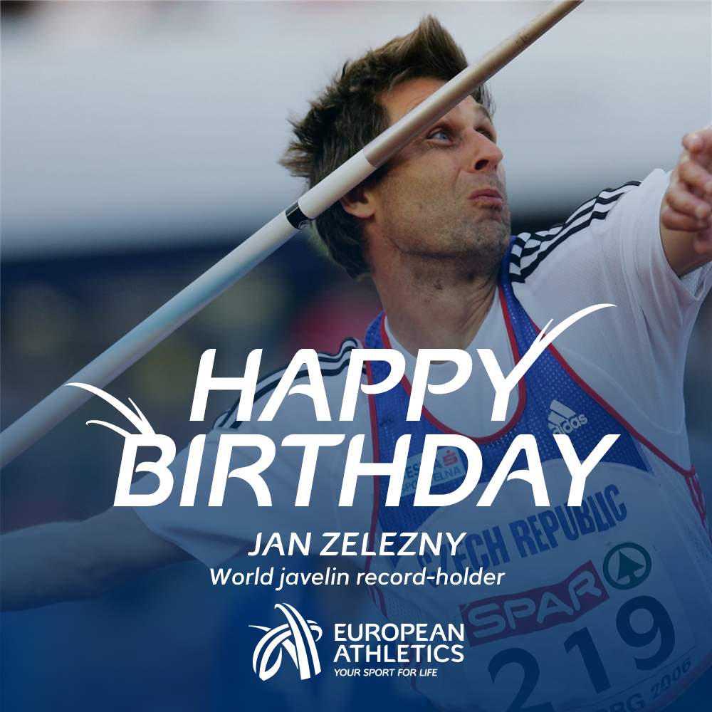 Happy birthday to world javelin record-holder and three-time Olympic champion Jan Zelezny! 