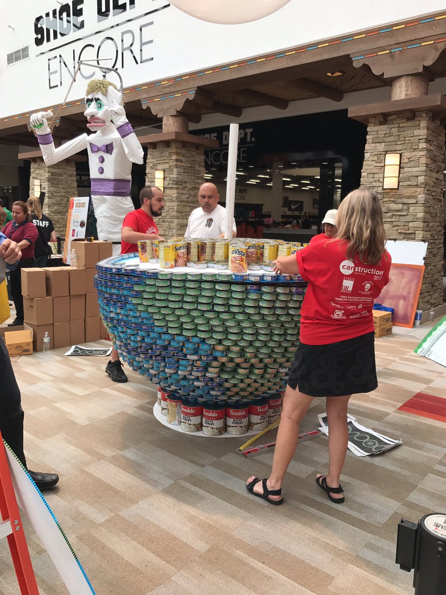 StudioSWArch's tweet photo. With another hour comes another layer! #CanSantaFe2017 #CanstructionSantaFe #SSWCrew https://t.co/xN1hWkahwi
