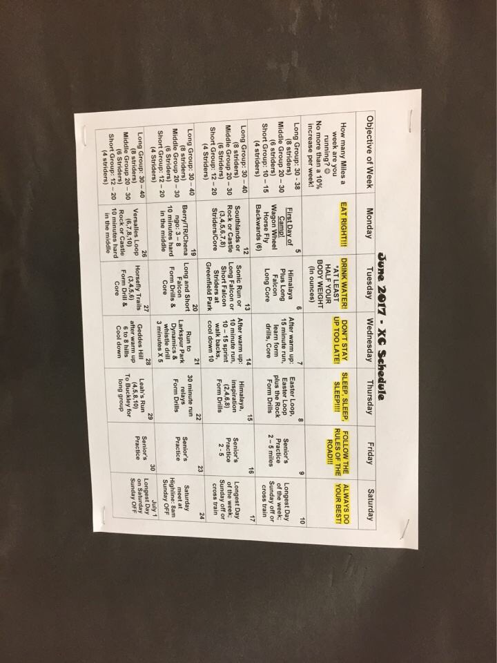 xcgrandview's tweet photo. This is the June workout schedule!! Train hard wolves 🏃🏽🏃🏽🏃🏽🏃🏽🏃🏽 https://t.co/JppifWMLQY