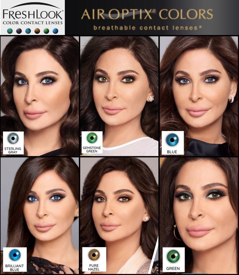 CelebMiddleEast's tweet photo. هذه هي مجموعة ألوان العدسات التجميلة الجديدة التي تحمل توقيع @elissakh
#BrilliantBlue
#PureHazel
#SteelingGrey
#GemstoneGreen
#Blue
#Green https://t.co/jOH3ysxeSX