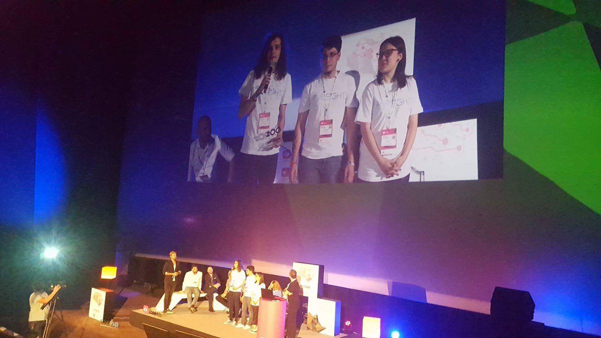 SPKaccelerator's tweet photo. The big #winners @ICEEfest are EyeSight! One of #SPK2017 #startups! Congratulation for all the teams on stage! You are all awesome! https://t.co/AjuziTObk2