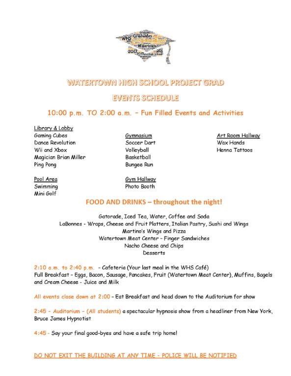 <a href="/WHS_Class17/">WHS CLASS OF 2017</a> @PJones2001  see the list of activities for the night. Can't wait to celebrate the #WHSClass2017