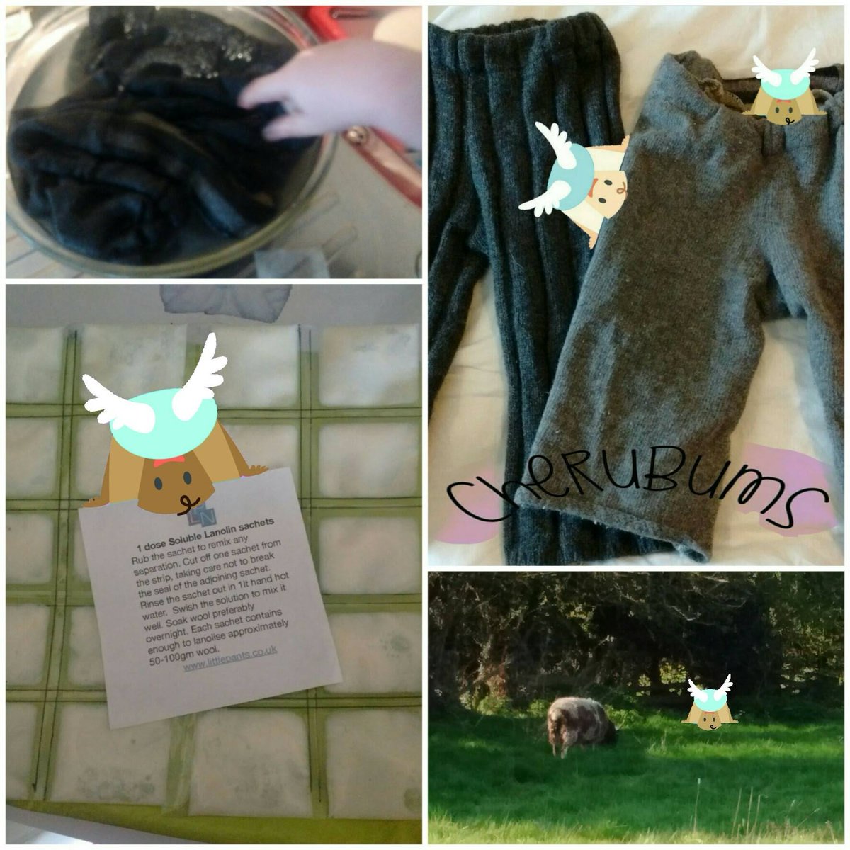 CherubumsCloth's tweet photo. We've started using #wool covers overnight they keep bottoms cool& are great for heavy wetters. #nappydemo #greener #environment #knitting https://t.co/FIiBphq0SK