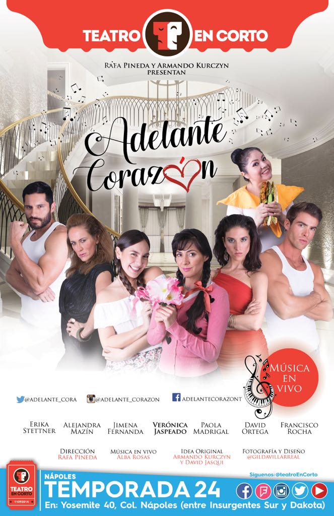 AztecaCEFAT's tweet photo. Vayan a ver a @alegomazin en “Adelante Corazón" @TeatroEnCorto https://t.co/rQjwoZQIfe