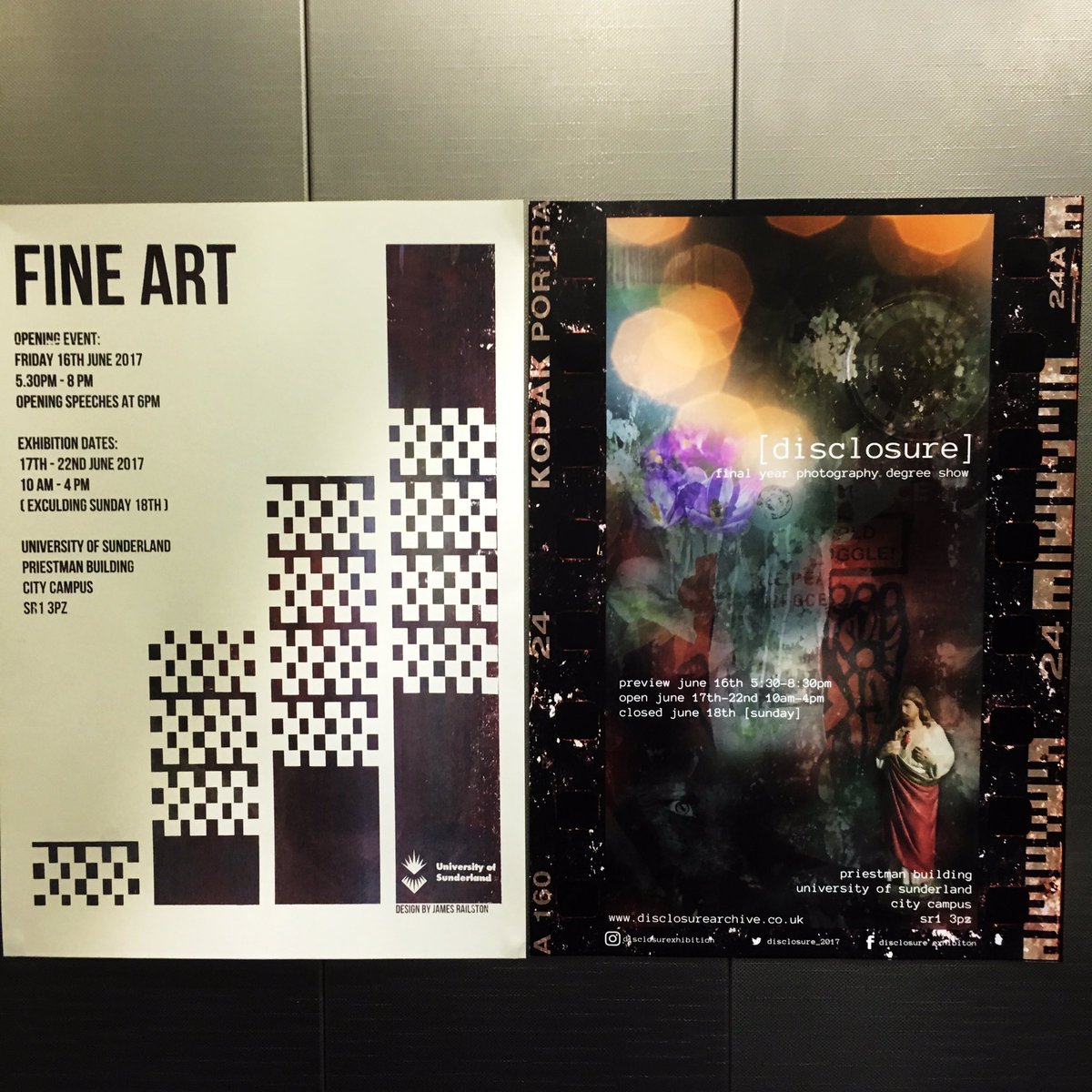 thistoomustpass's tweet image. At @sunderlanduni for @Disclosure_2017 some excellent &amp;amp; varied work on display incl. by Nat Wilkins (@cannyproduction) and Bryce Marshall