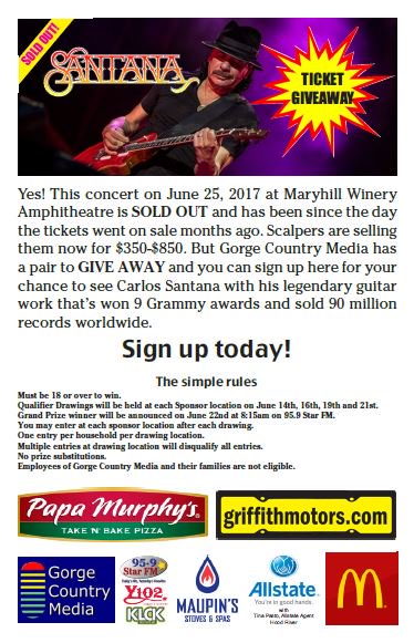 HaystackB's tweet image. Win tickets to see Carlos Santana June 25th go to 959starfm.com for more information.