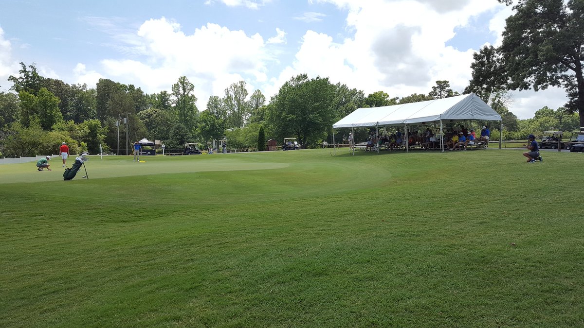 AJGAGolf's tweet photo. The competition is 🔥! Two tied with one to play at #HaasFamilyInv! LS: https://t.co/koyRYmY2Bv https://t.co/VHNr2YdLhH