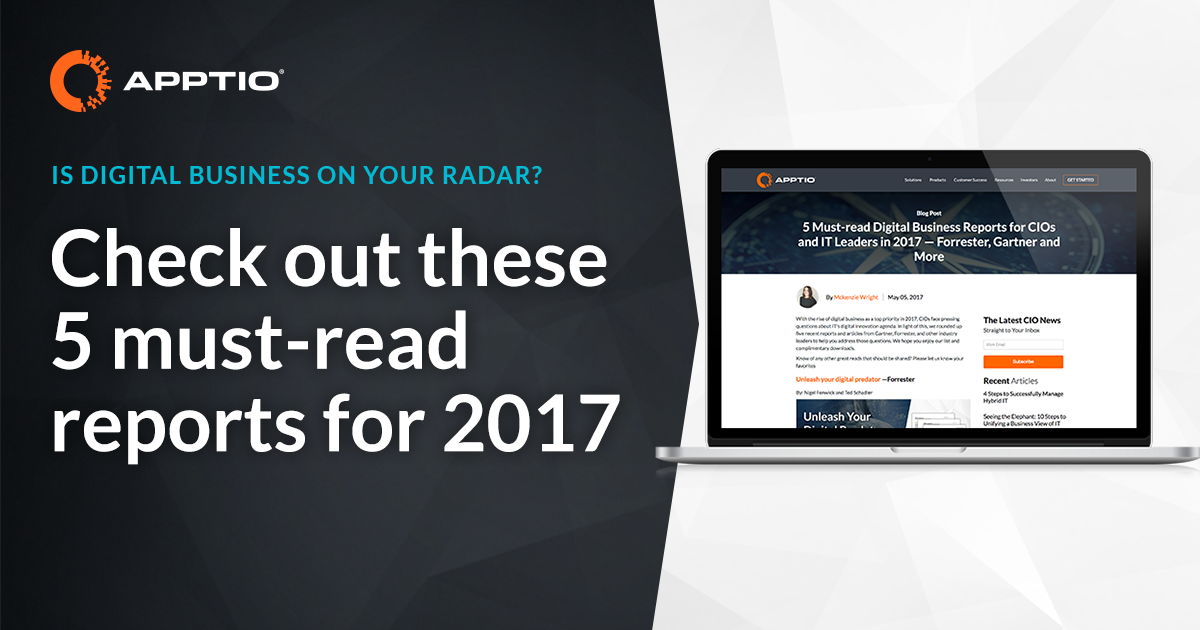 Apptio's tweet photo. Do you know what your peers are reading on #DigitialBusiness? We’ve rounded up the top resources to get you started. https://t.co/WTob7TtZl2 https://t.co/BYJDU410T7