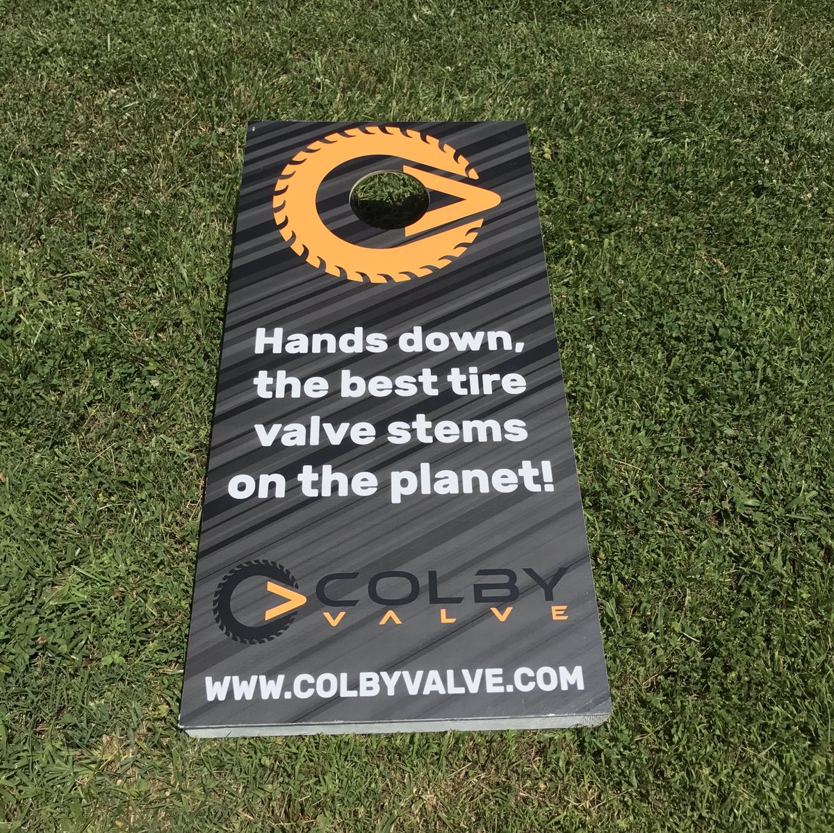 ColbyValve's tweet photo. Colby Valve is out sponsoring a great charity event today that proceeds Mercy Health. That's a lot of cornhole boards! 120 teams entered. https://t.co/duMGT918Wc