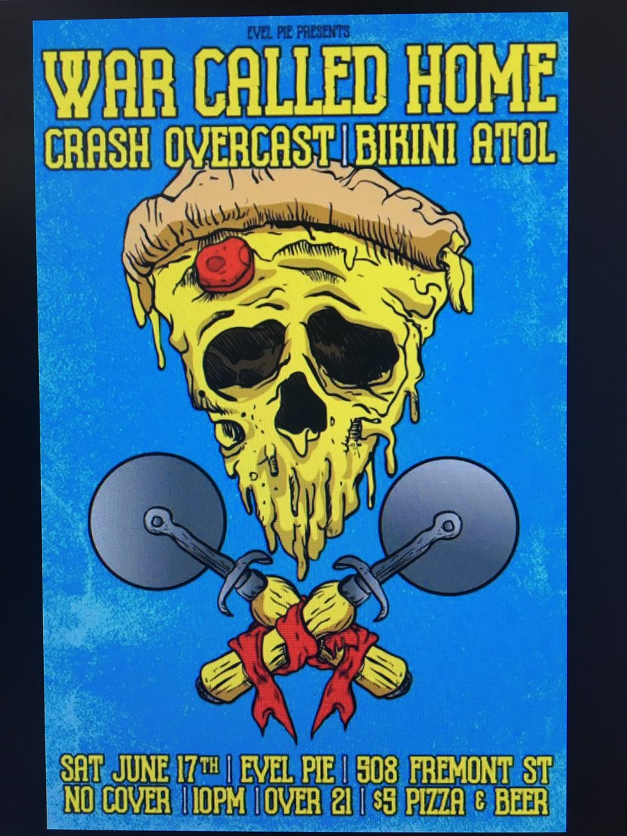 WarCalledHome's tweet photo. Pizza, pizza! #warcalledhome @EvelPieLV @Crashovercast #bikiniatol #lasvegaspunk https://t.co/iNlyelWgdW