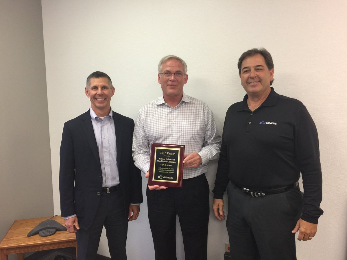 LinderMachinery's tweet photo. Another year being a Top 5 Dealer for Genesis Attachments! #linderindustrial #genesis #shearperfection #shears #ripit https://t.co/KCru64tMdl