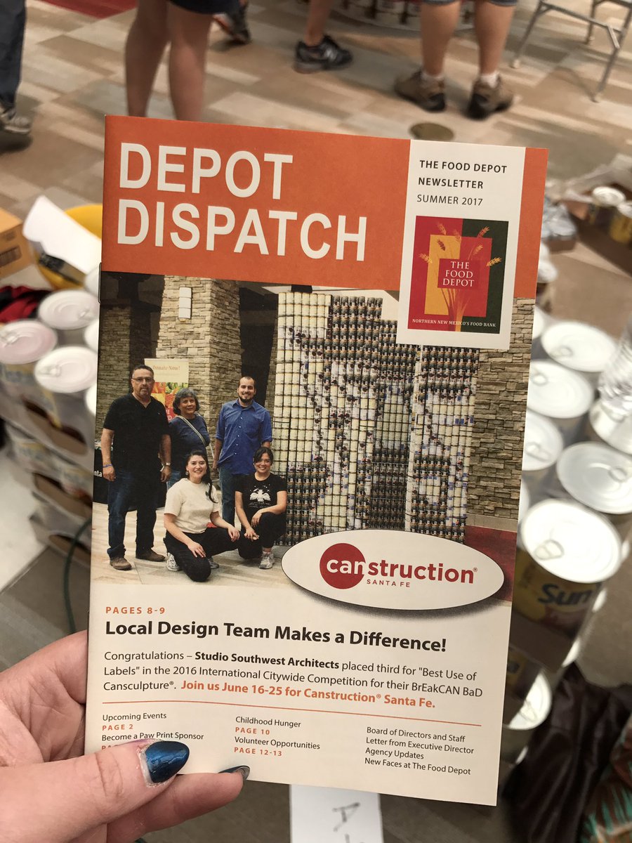 StudioSWArch's tweet photo. .@TheFoodDepot it's an honor to be on the front cover of your #DepotDispatch! #3rdPlaceWinner #CanSantaFe2017 #SSWCrew https://t.co/fntWXHSLo1