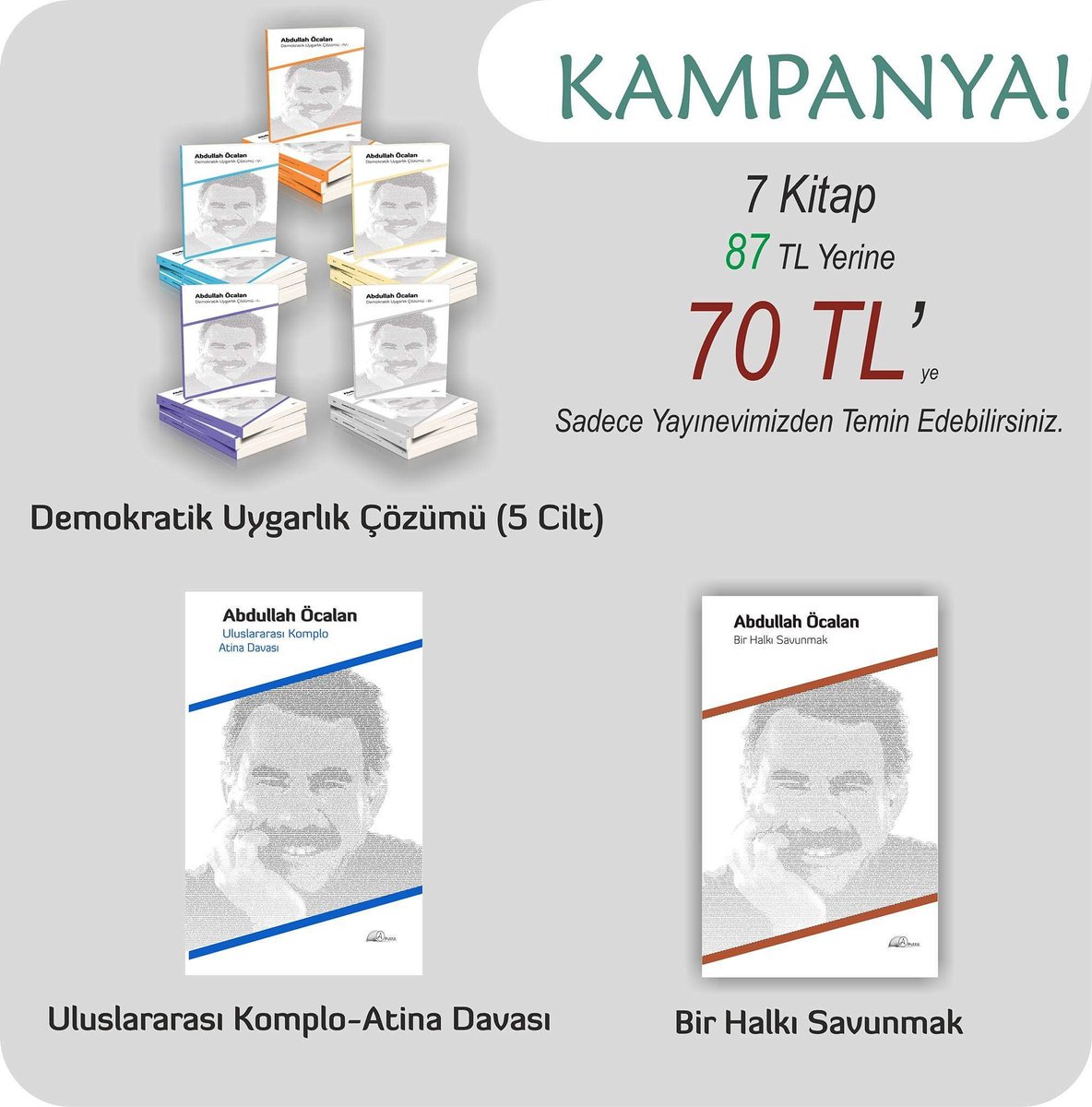 amarayayincilik's tweet photo. SADECE BİR HAFTA GEÇERLİ KAMPANYA
#kitap #yeni #yenikitap #kitapyurdu #gardakitap #kitapcı https://t.co/XkcVCu5YYP