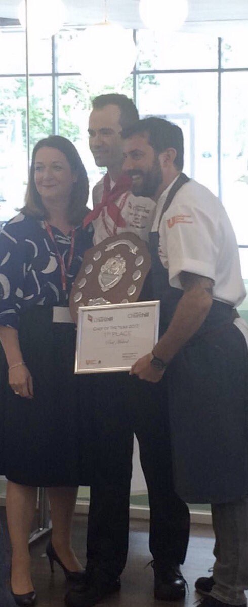 RBridgement's tweet photo. Thank you to @MarkSargey10 @UnileverFS_UK for making #chefof year2017 a great success@pridecatering @Churchill_Cater https://t.co/jDkLahl2VK