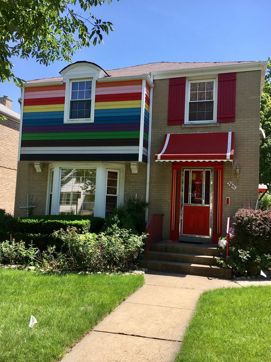 Happy Pride Weekend, Chicago. (This house is on Harlem in the Dunning neighborhood.)