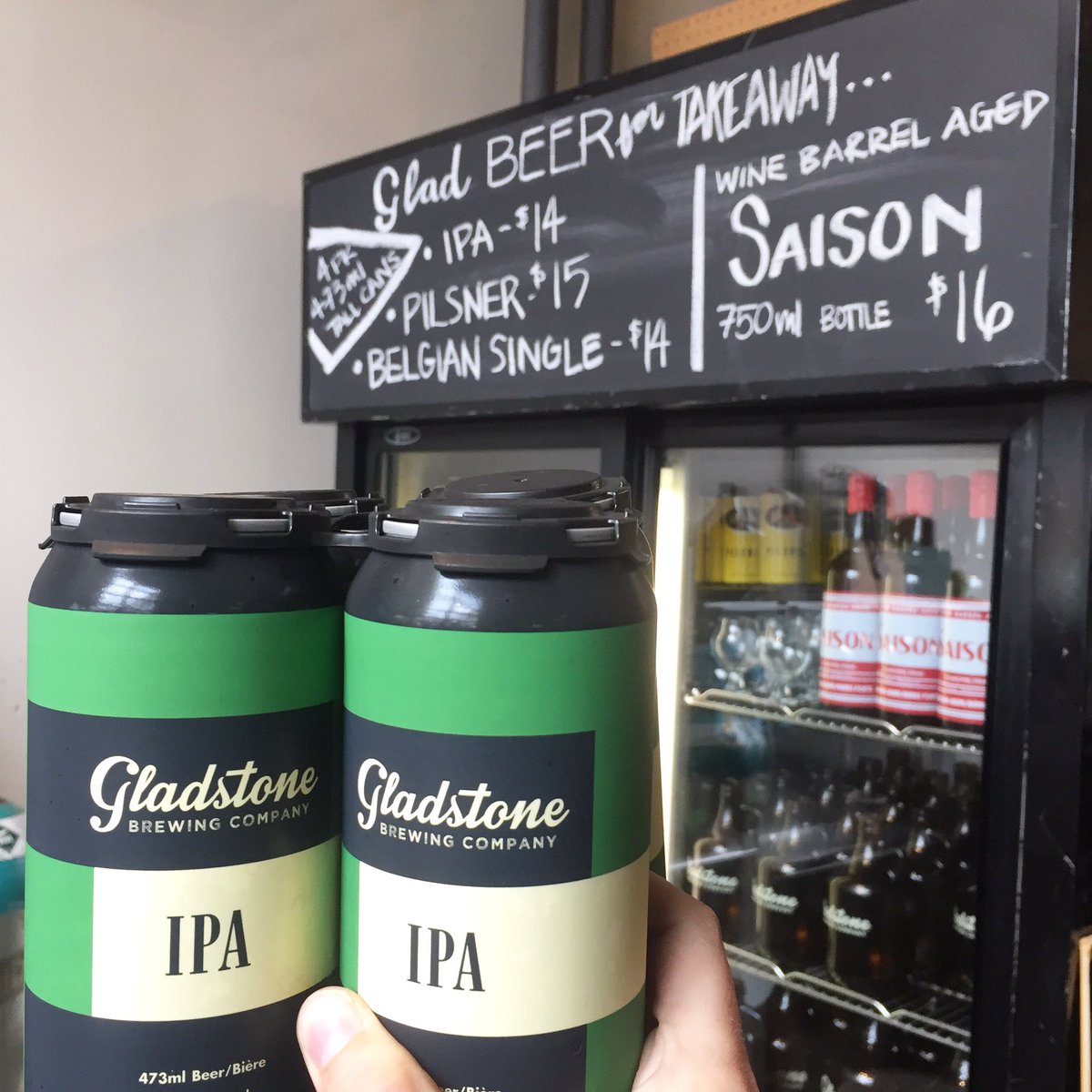 Gladstone_Beer's tweet photo. The first #IPA cans are headed out the door... ready for your next #GladVenture? https://t.co/bZsuWegPAL