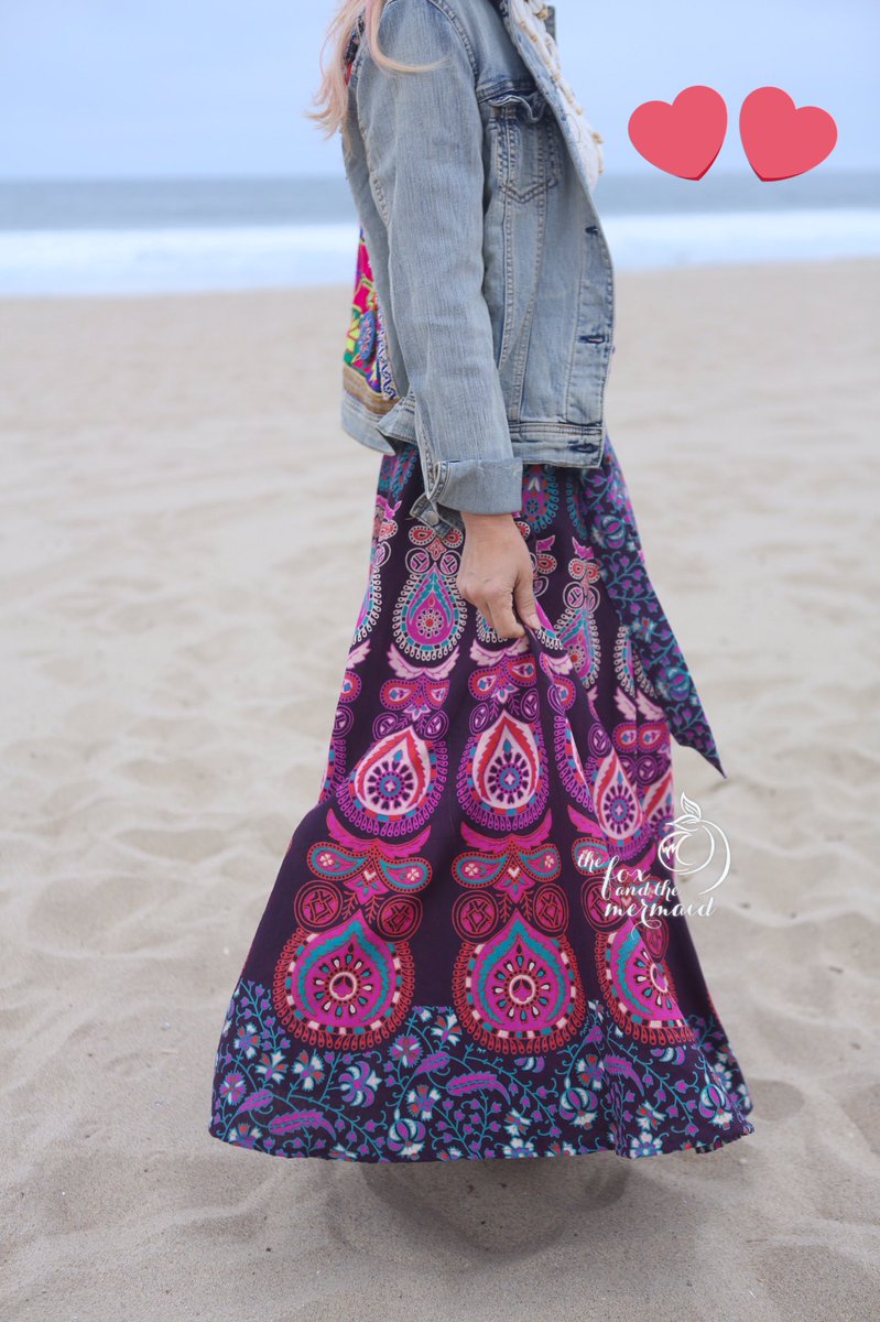 thefoxandtheme1's tweet photo. How about this #boho #wrapskirt and #embellisheddenim jacket https://t.co/il4CbtLfFQ