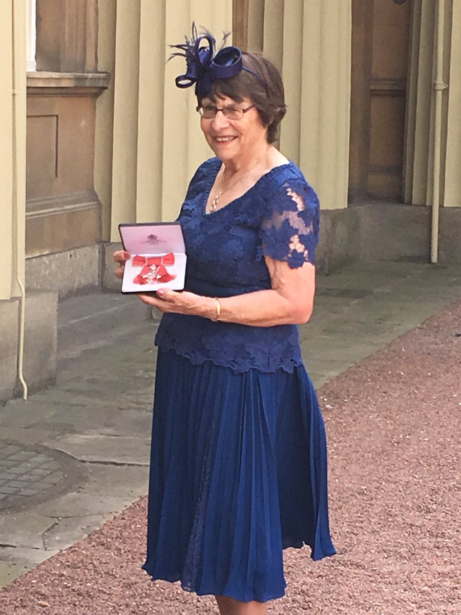 Gillian Smith receiving her mbe for services to guiding and gt glemham @Girlguiding @gguidinganglia #MBE