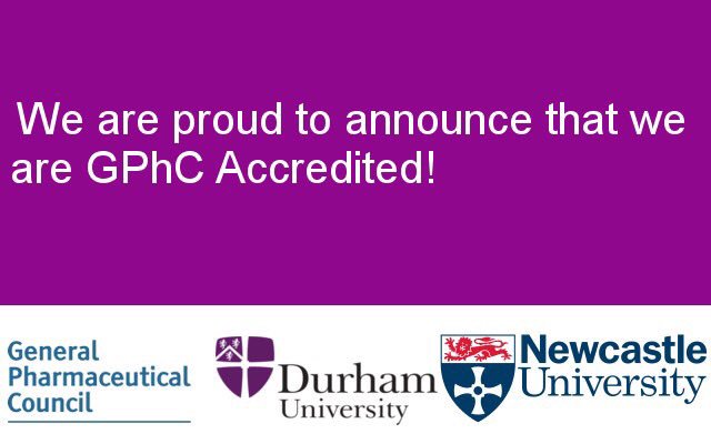 NCLPharmSoc's tweet photo. Pleased to announce that Pharmacy at Durham is now a fully accredited course! https://t.co/MItiuLYYvE