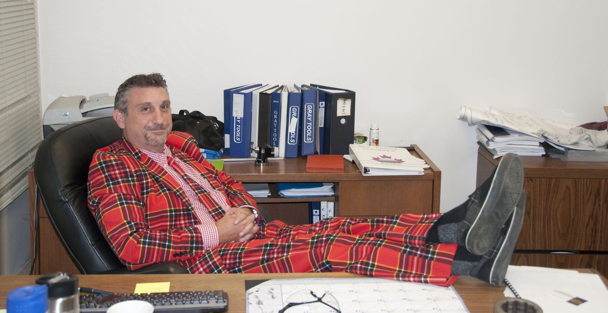 graytools's tweet photo. Our VP of Manufacturing is the winner of the best #plaidfordad outfit. https://t.co/gjMzUpnWIs