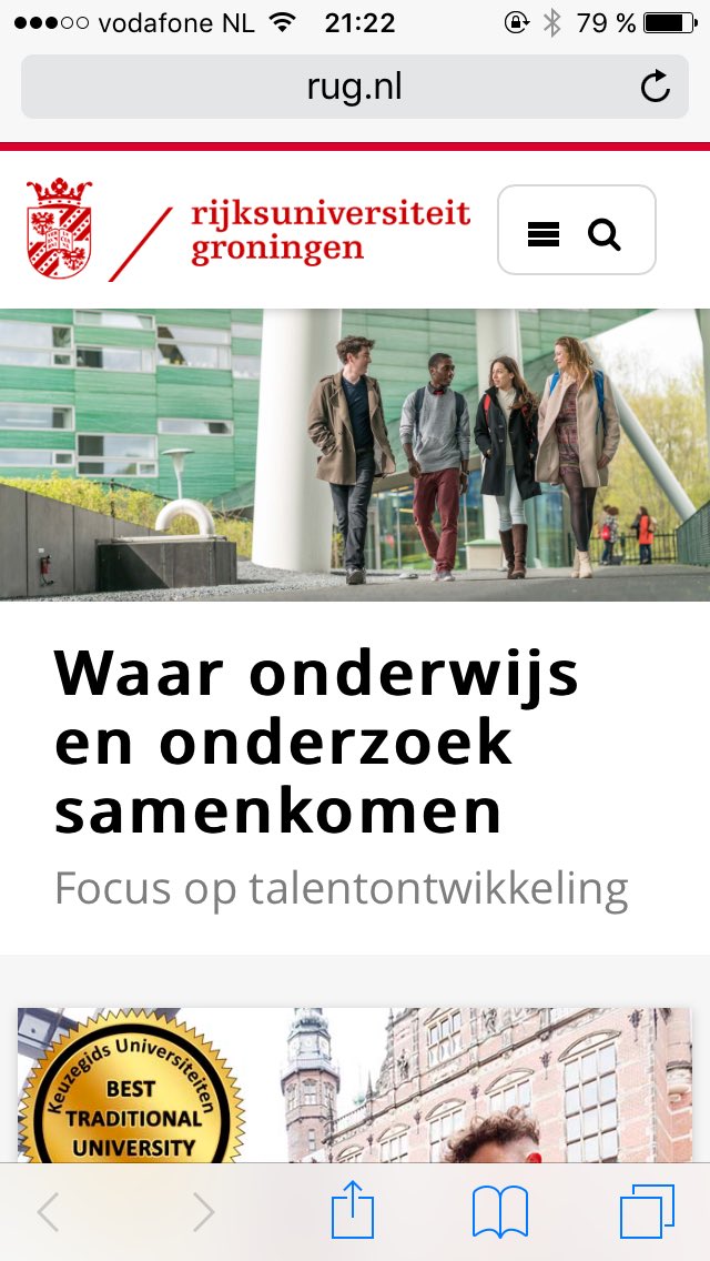 Yes! De nieuwe website van <a href="/univgroningen/">University of Groningen</a> is live en hij is mooi! Kijk snel zelf op rug.nl :)