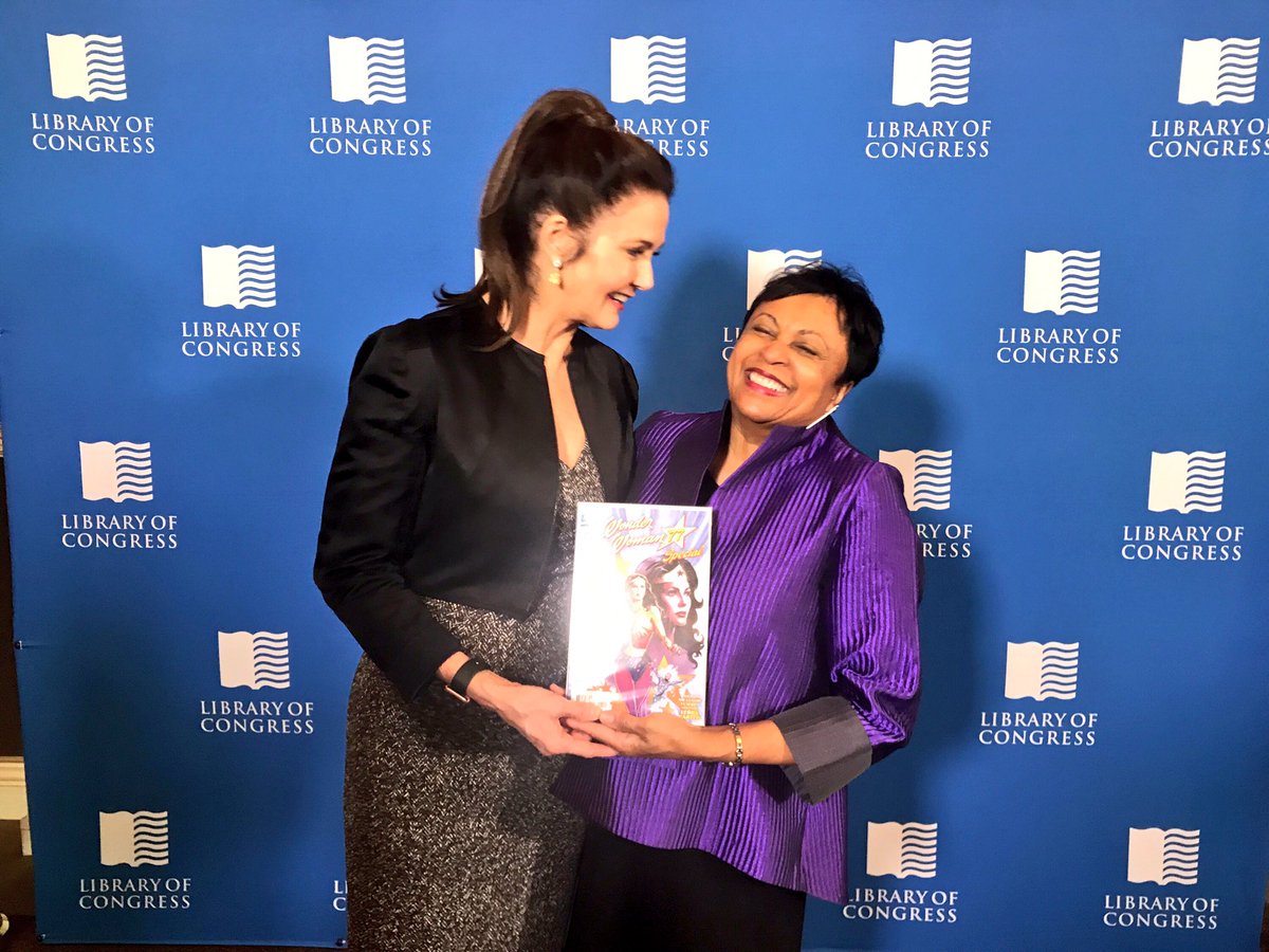 LibnOfCongress's tweet photo. It was a pleasure to host @RealLyndaCarter today. She's a true inspiration and a hero. #LCComics https://t.co/ISvBBfpm8B