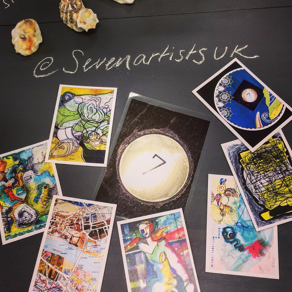 sevenartistsuk's tweet photo. Last day of @leigharttrail tmrw. Catch us @PlanetLeasing + snap up a postcard by 4pm or 😢#sevenartistsuk #lat2017 https://t.co/BCRjg6cTd2
