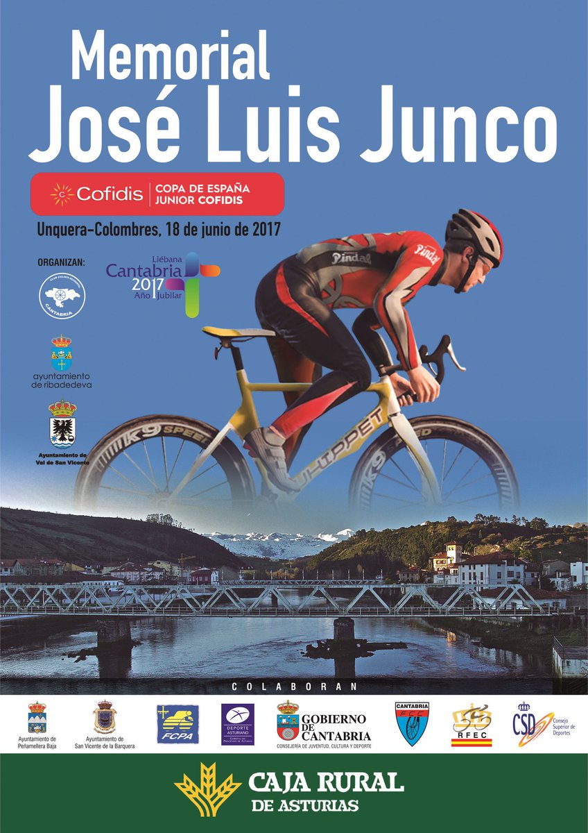 CCLaPalmaCT's tweet photo. Menú fin de semana:
Sábado #CampCVCRI en #Lliria!
Domingo @MemorialJLJunco 4° envite #CopaEspañaJuniorCofidis17 entre #Unquera y #Colombres! https://t.co/bEV9QXrLrD