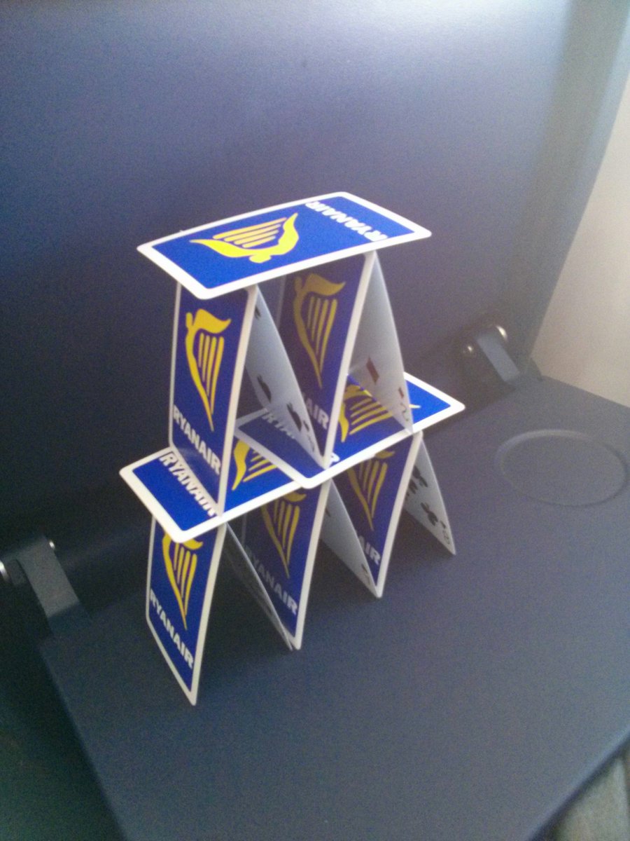 Jeserino's tweet photo. @Ryanair Having fun on board with my new Ryanair card deck  ♠️♣️♥️♦️🃏 #RyanairInFlight https://t.co/SEXydtaawf