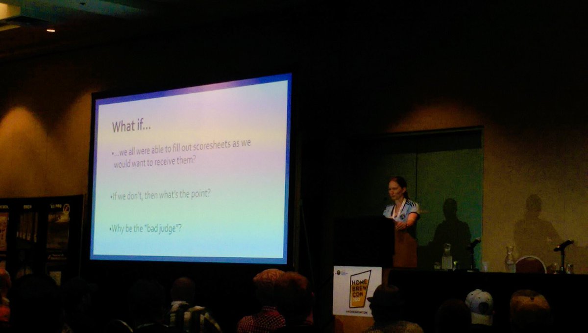 Sessions on judging/evaluating beer from BJCP Pres <a href="/GordonStrong/">Gordon Strong</a> &amp; Assistant ETD Dir. Amanda Burkemper. Pics: <a href="/JSanders4243/">Jeff Sanders</a> #homebrewcon2017