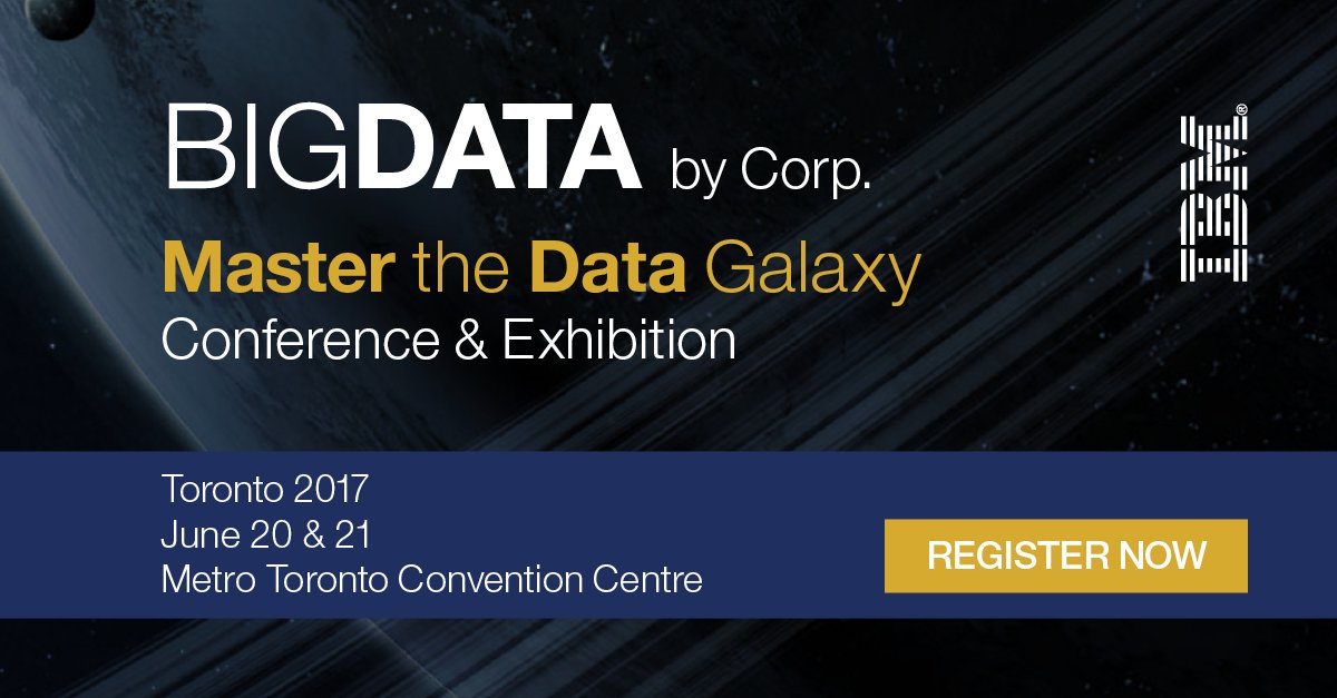 4 more days until #BigDataTO!! We're looking forward to seeing all the amazing key note speakers.  Come check us out at booth #405