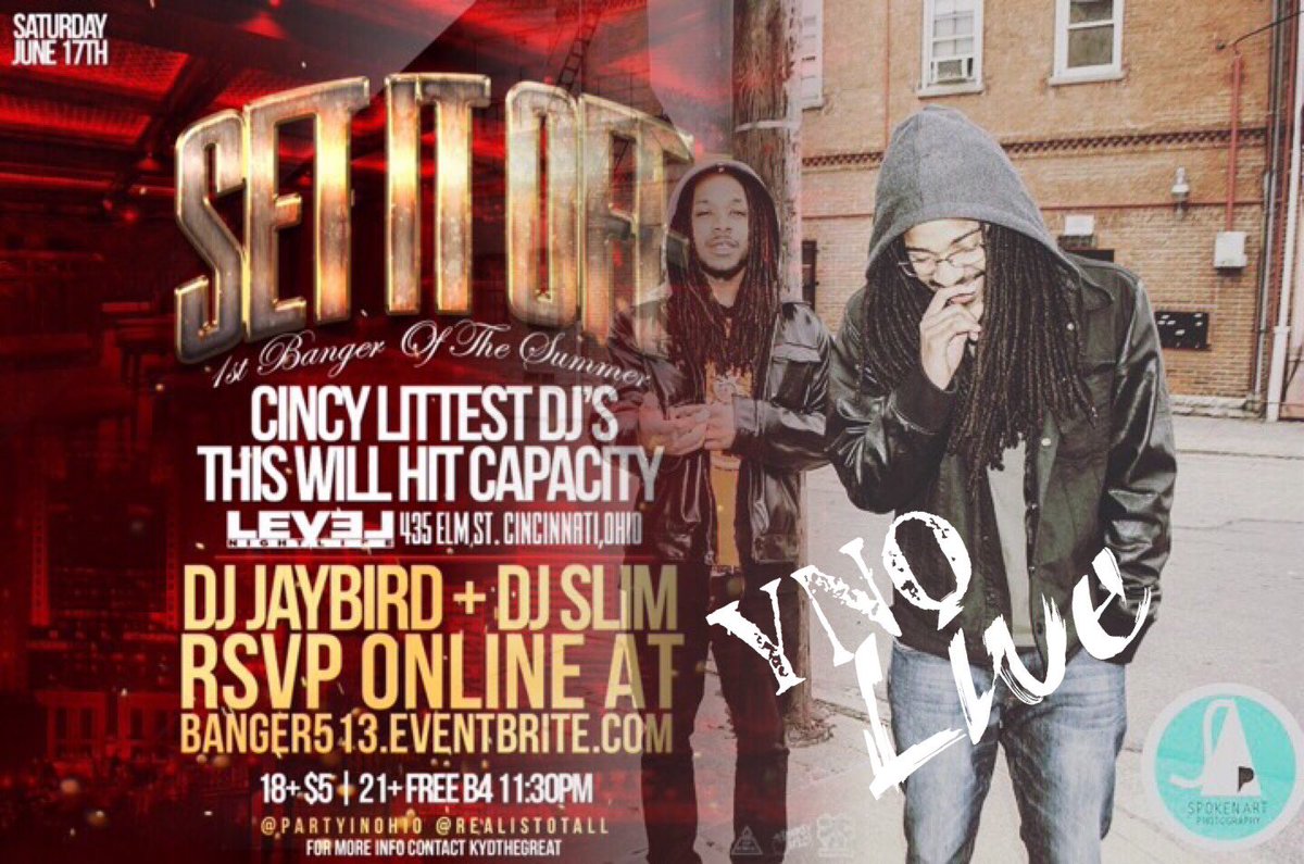 TheGreatKyd's tweet photo. BANGER ALERT๐จ
#LevelNightLife #SetItOff โ๏ธ
18+ $5| 21+ FREE B4 11:30pm
@2Yurrs_1Yee x @LVBangerz
@FameYNO x @ChaseChambers2 Live๐ฅ https://t.co/piZAVTJ5Xw
