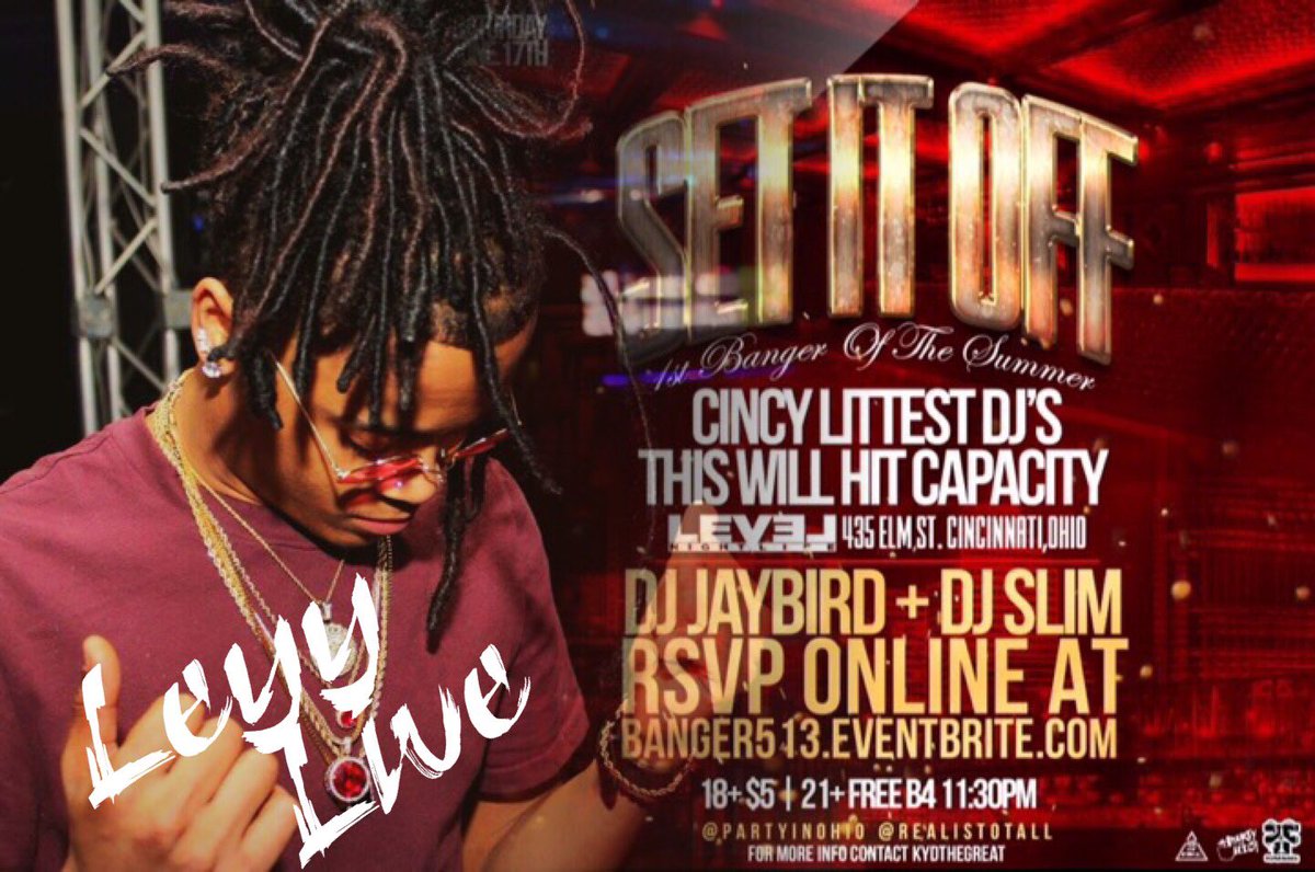 TheGreatKyd's tweet photo. BANGER ALERT๐จ
#LevelNightLife #SetItOff โ๏ธ
18+ $5| 21+ FREE B4 11:30pm
@2Yurrs_1Yee x @LVBangerz
@FameYNO x @ChaseChambers2 Live๐ฅ https://t.co/piZAVTJ5Xw