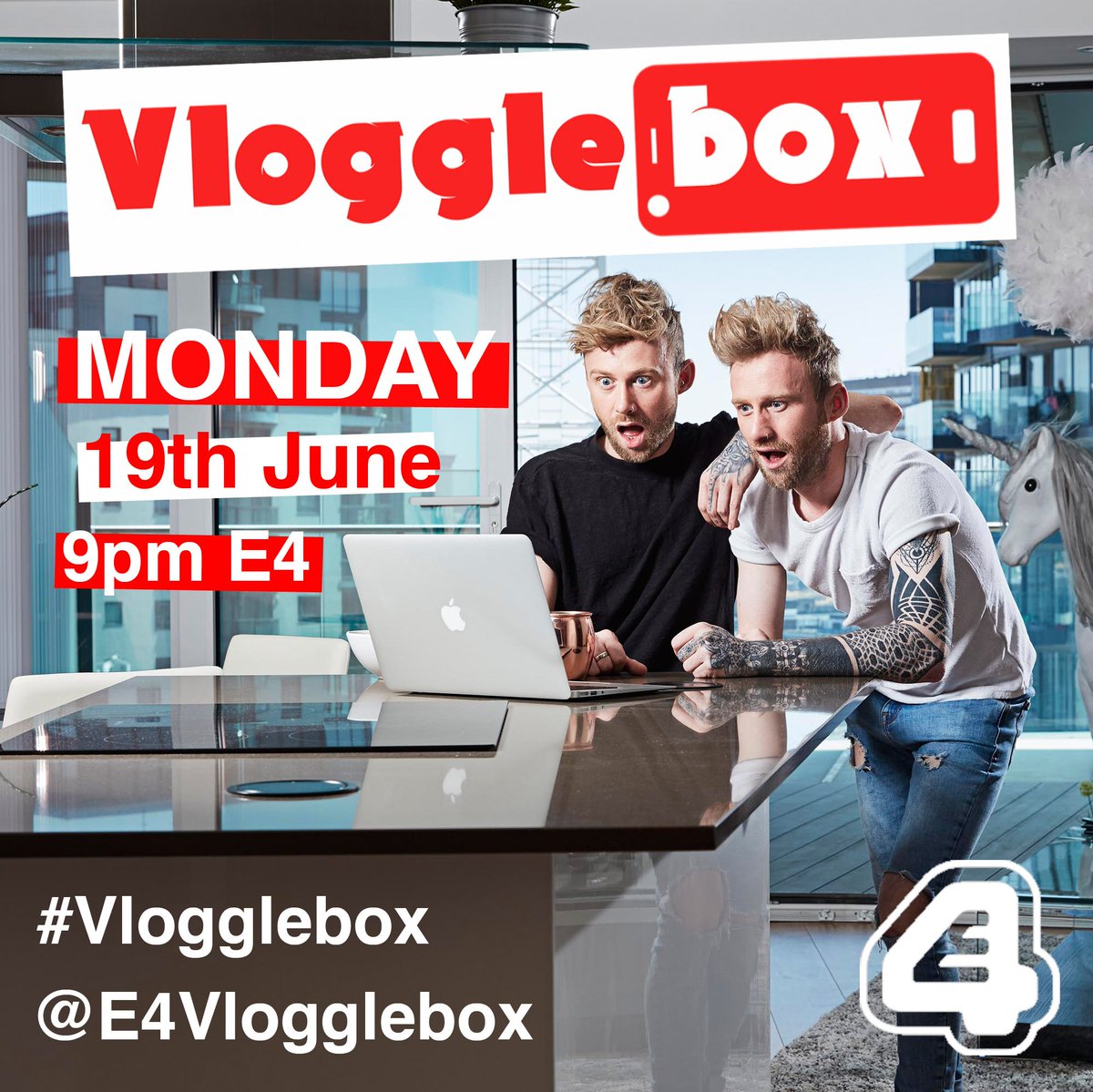 E4Vlogglebox's tweet photo. #VLOGGLEBOX IS COMING
Brand new series starts Monday on @E4Tweets
#VloggleboxMonday #Gogglebox #Gogglesprogs https://t.co/9IDYdakgAD