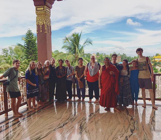 UARKstudyabroad's tweet photo. A wonderful group photo from our faculty-led program, @uatext in India! "Squad. #Text2017 #HogsAbroad" 📷: @BobbyHoward63 https://t.co/crNX2pZGWM