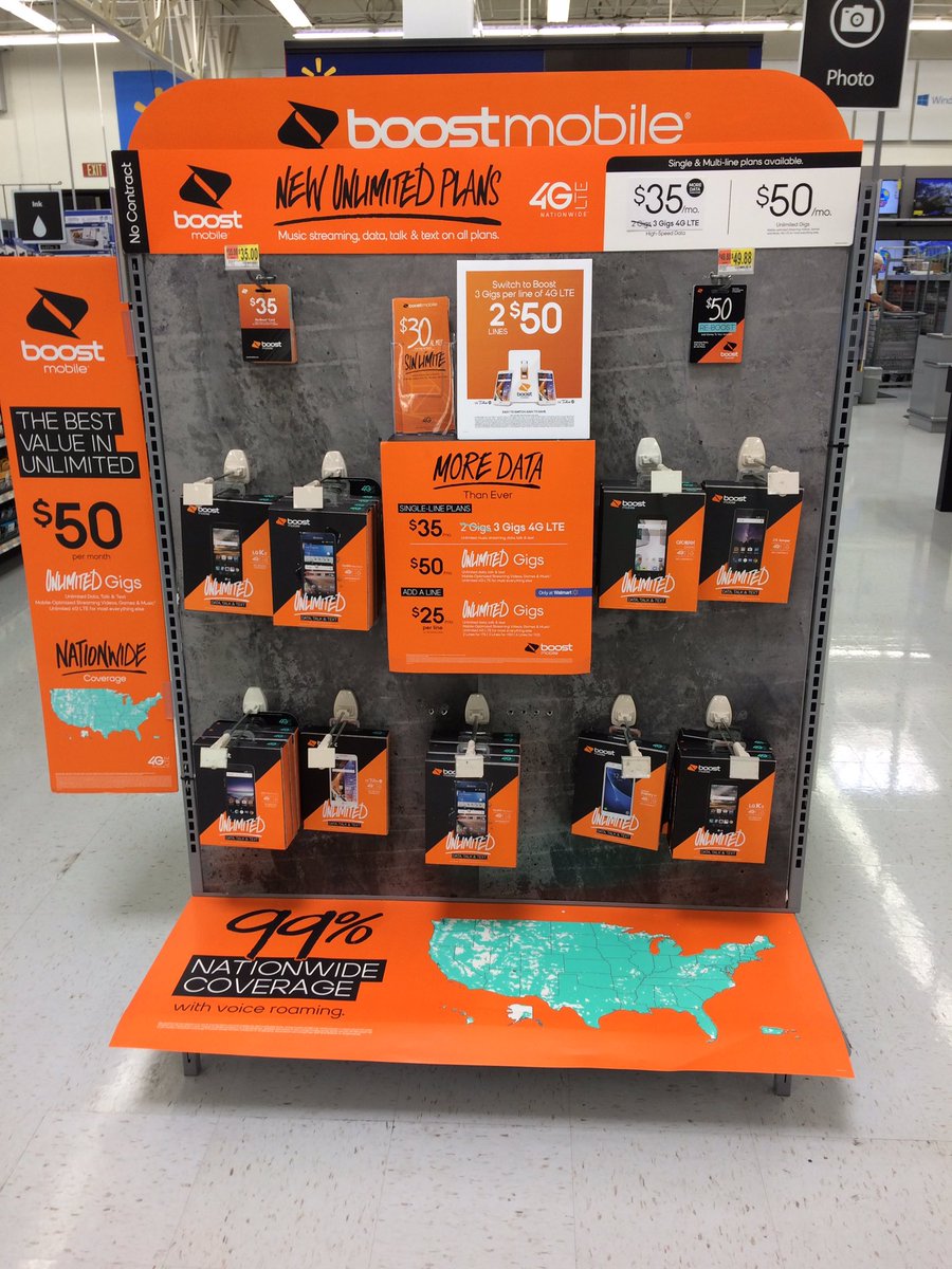 JayCardonaSE's tweet photo. This endcap feels like an #nrplaytowin ! #walmart #boost the deals won't stop! @SPG_JB @snovelli29 @MichaelMiess1 https://t.co/HdjjCwG9fx