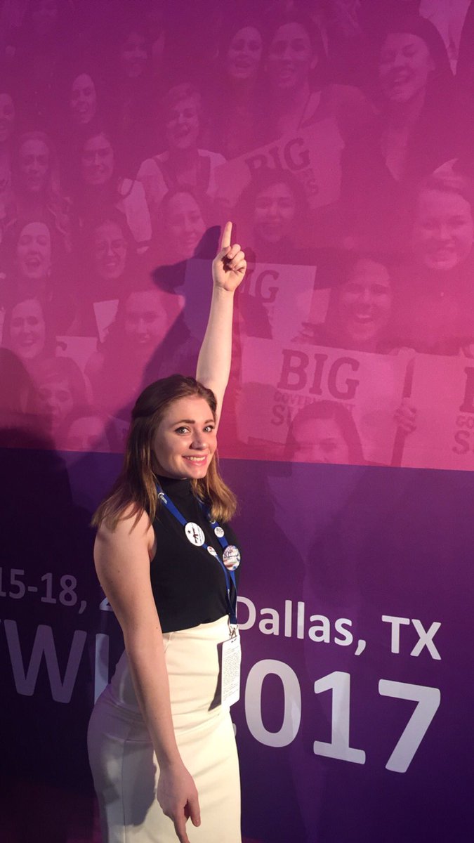 nikkiiwheaton's tweet photo. I'm in the background of the #YWLS2017 banner from #YWLS2016 that's how you know you go to a lot of @TPUSA events ๐ https://t.co/ylYCvLspMx