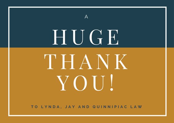 CT_Mediation's tweet photo. Thank you for joining us for dinner this week. A special shout out to #LyndaBMonroe of @PullmanComley and #JayHSandak of @CarmodyTSH! https://t.co/qceUEf3HSz
